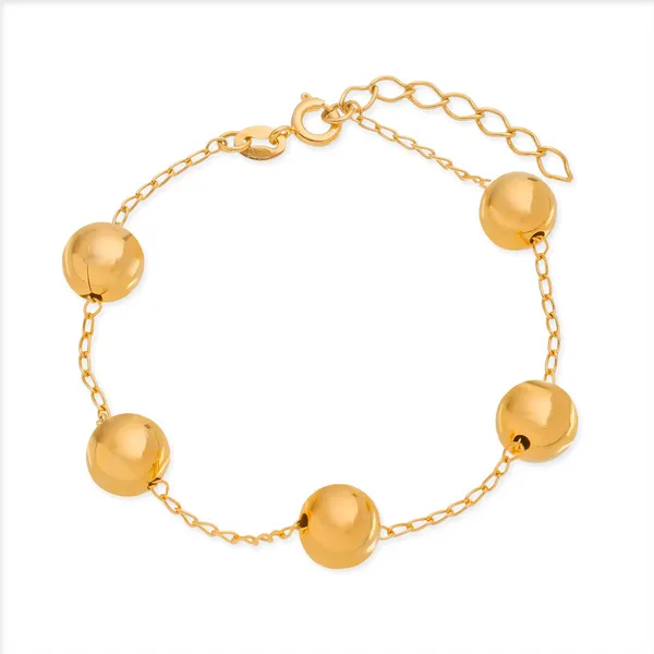 Pulseira Dourada de Bolas Grandes